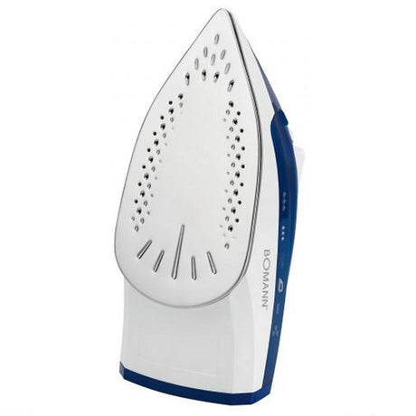 Bomann db 6004 cb dampstrygejern 2200w 250ml blå hvid