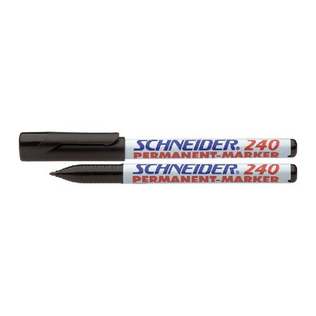 Schneider marker maxx 240 permanent rund spids sort. æske med 10 stk