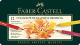 Faber Castell FC-110012 farveblyant polychromos 3,8 mm kernetykkelse æske med 12 stykker