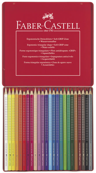 Faber-castell farveblyanter - farvegreb - dåse med 24 stykker - fc-112423