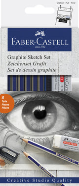 Faber castell fc-114000 grafit sæt faber-castell goldfaber 8-delt