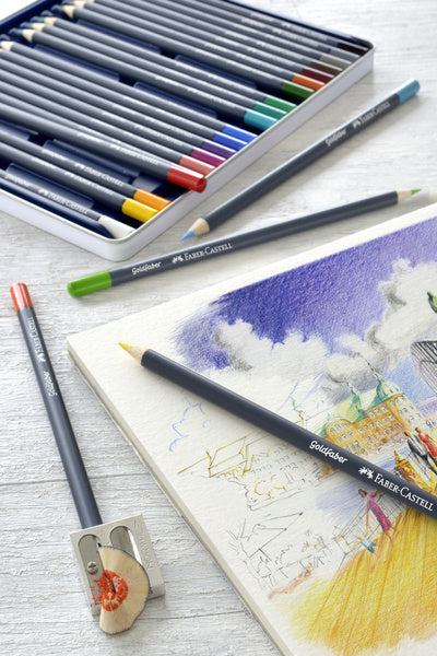 Faber-castell goldfaber farveblyanter - dåse 12 stykker - fc-114712