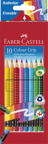 Faber castell fc-116613 farveblyant faber-castell grip 2001 sletbart penalhus med 10 stk.
