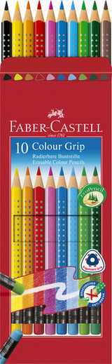 Faber castell fc-116613 farveblyant faber-castell grip 2001 sletbart penalhus med 10 stk.