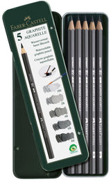 Faber castell fc-117805 akvarel blyant faber-castell grafit penalhus af 5 stk.