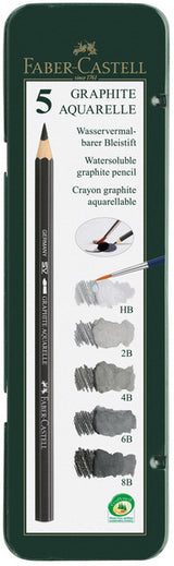 Faber castell fc-117805 akvarel blyant faber-castell grafit penalhus af 5 stk.