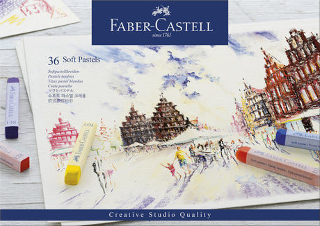Faber castell fc-128336 pastel kridt creative studio blød pastel penalhus i 36 dele