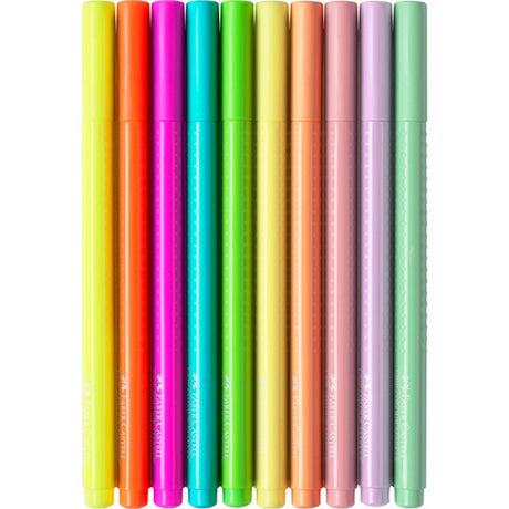 Faber castell fc-155312 tuscher neon og pastel 10 stk.