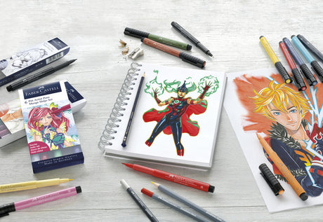 Faber Castell FC-167155 Tegnepen Faber-Castell Pitt Artist Pen Manga 6-delt penalhus Shojo