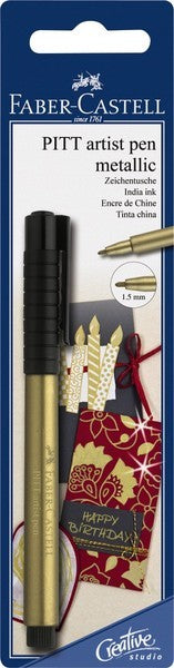 Faber Castell FC-167397 Tegnepen Pitt Artist Pen 250 Guld