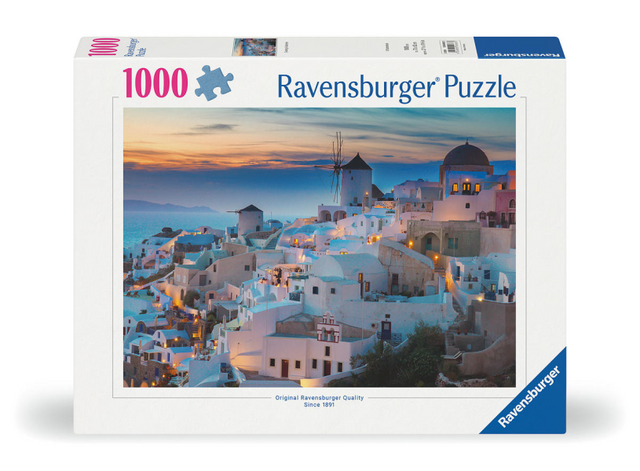 Ravensburger puslespil puslespil Santorini aften - 1000 brikker landskab.
