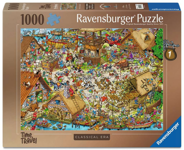 Ravensburger rays tegneserieserie - tidsrejse 1 - klassisk æra - puslespil med 1000 brikker
