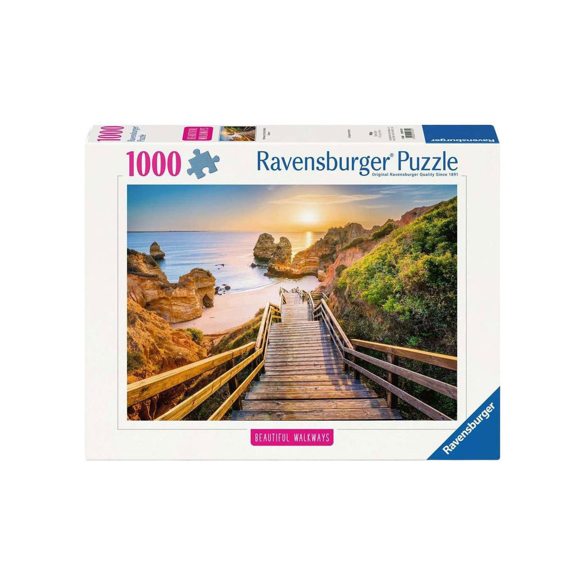 Ravensburger - trætrappe til Praia do Camillo - puslespil - 1000 brikker
