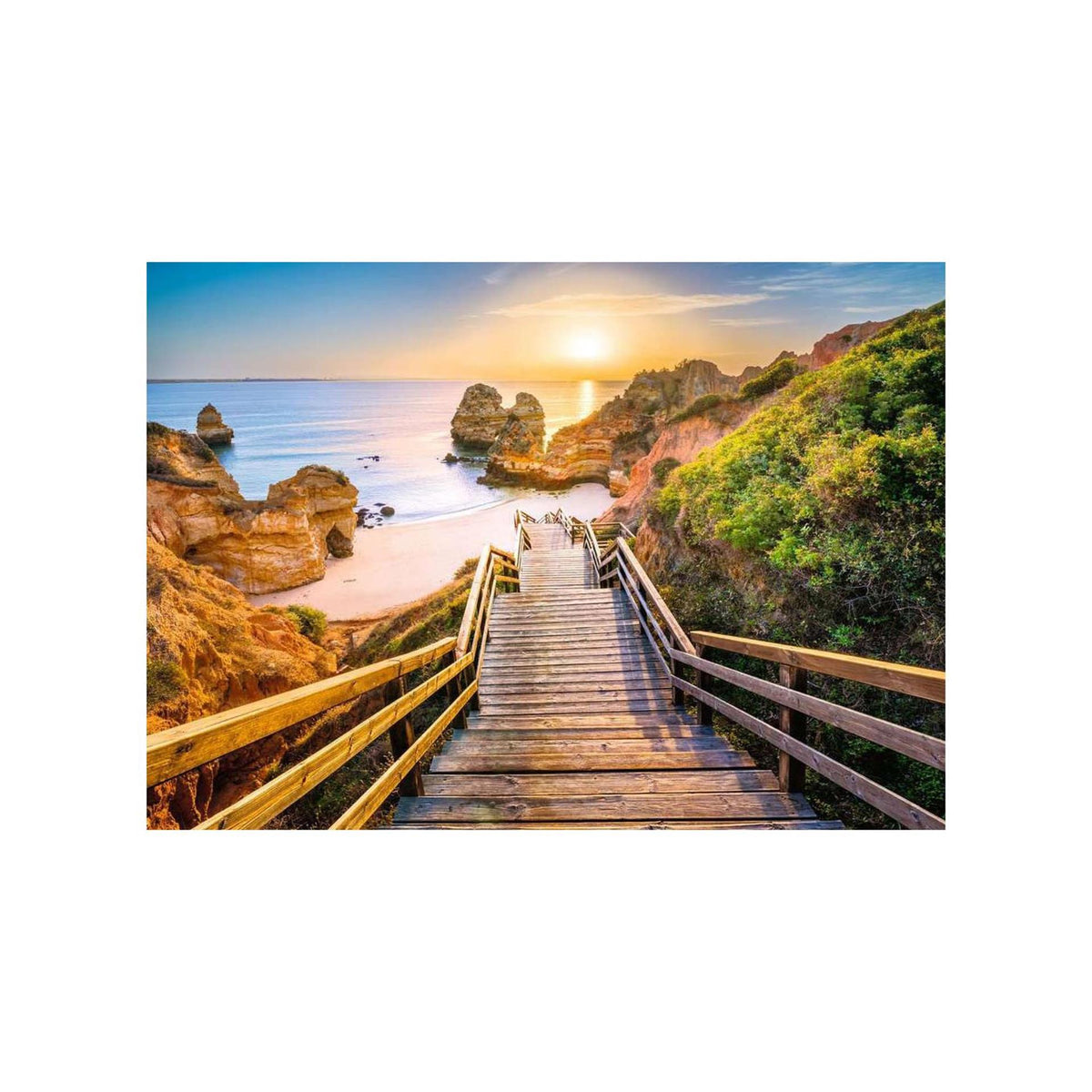 Ravensburger - trætrappe til Praia do Camillo - puslespil - 1000 brikker