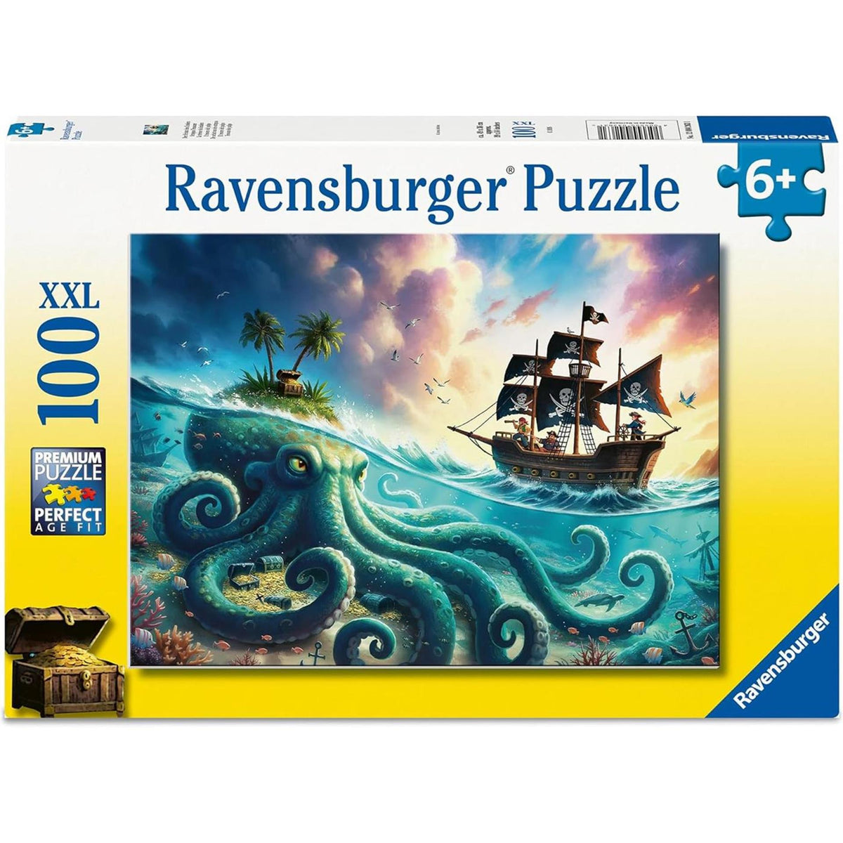 Ravensburger – Krakens skat – børnepuslespil – 100 XXL brikker