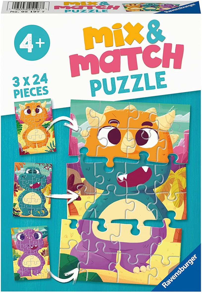 Ravensburger mix match puslespil dinos 24s