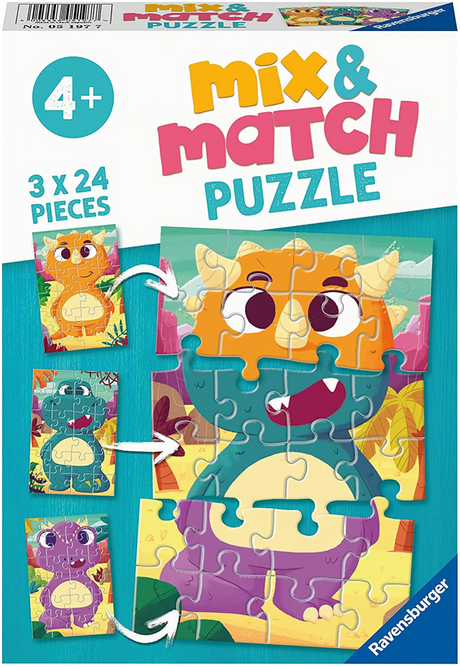 Ravensburger mix match puslespil dinos 24s