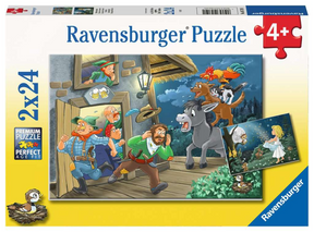 Ravensburger puslespil eventyr - puslespil - 2x24 brikker
