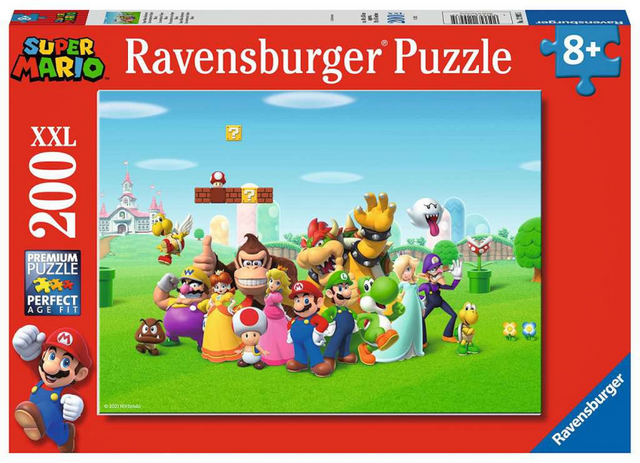 Ravensburger puslespil super mario - puslespil - 200 xl brikker