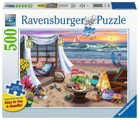 Ravensburger puslespil strandaften - puslespil - 500 brikker