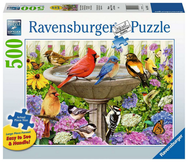 Ravensburger puslespil ved fuglebadet - puslespil - 500 brikker