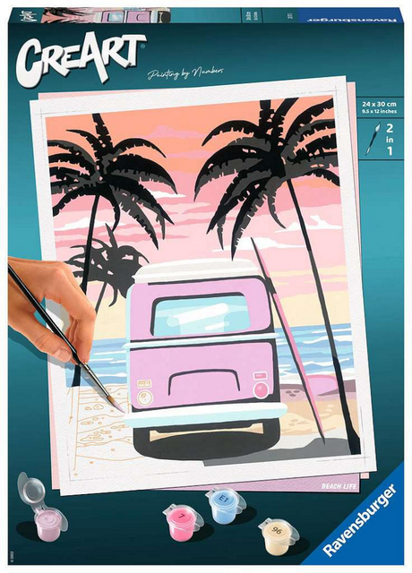 Ravensburger maleri efter nummer ravensburger creart maleri efter nummer - strandliv