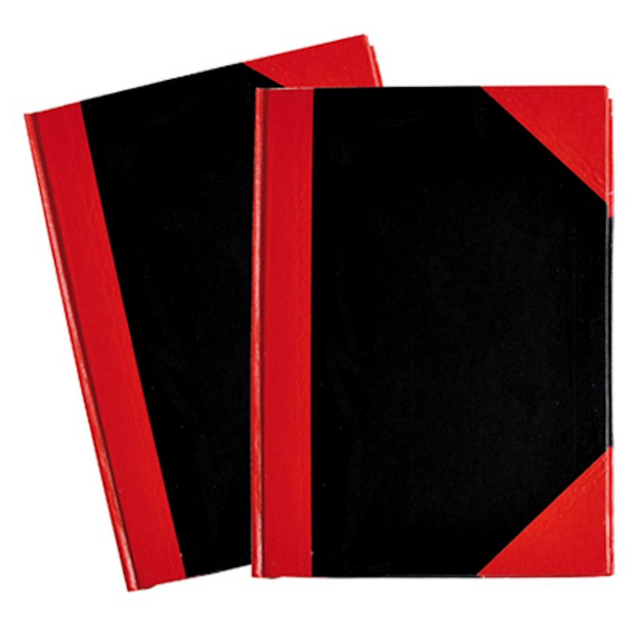 Notitieboek a5 harde kaft zwart rood