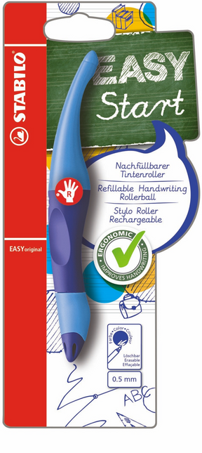 Stabilo easyoriginal - ergonomisk rollerball - højrehåndet - blå blæk - genopfyldelig - blå