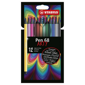 Stabilo pen 68 - tusch - arty - sæt med 12 sæt