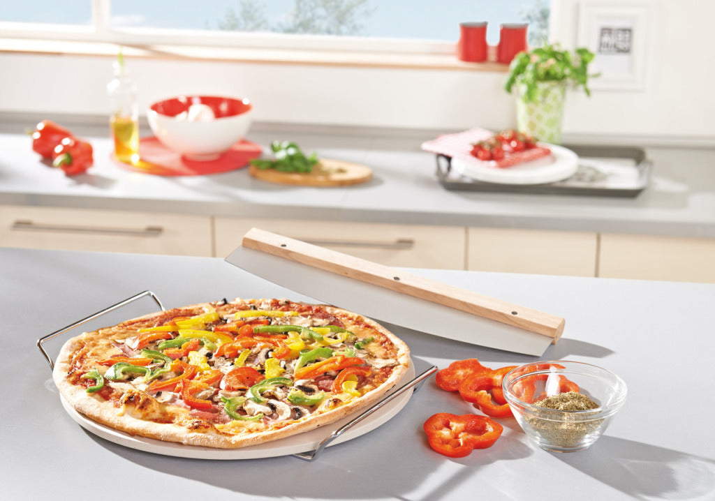 Leifheit 3159 pizzasten rund med kniv