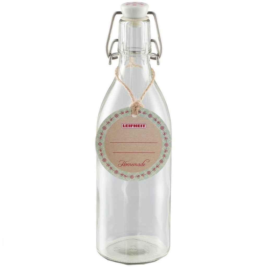 Leifheit 3187 rund konserveringsflaske 500 ml glas rustfrit stål