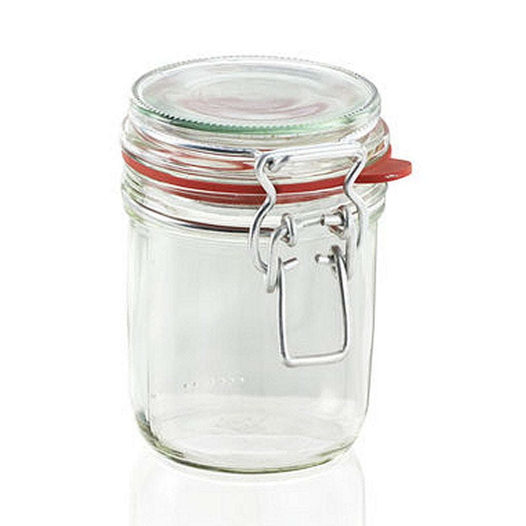 Leifheit 3192 konserveringsglas med svinglukning 370 ml glas rustfrit stål