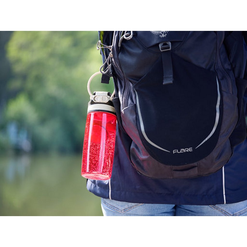 Leifheit 3263 flip tritan drikkeflaske 550 ml rød
