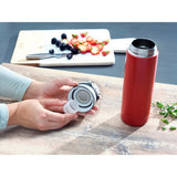 Leifheit termokande flip kop - 600 ml - rustfrit stål - rød