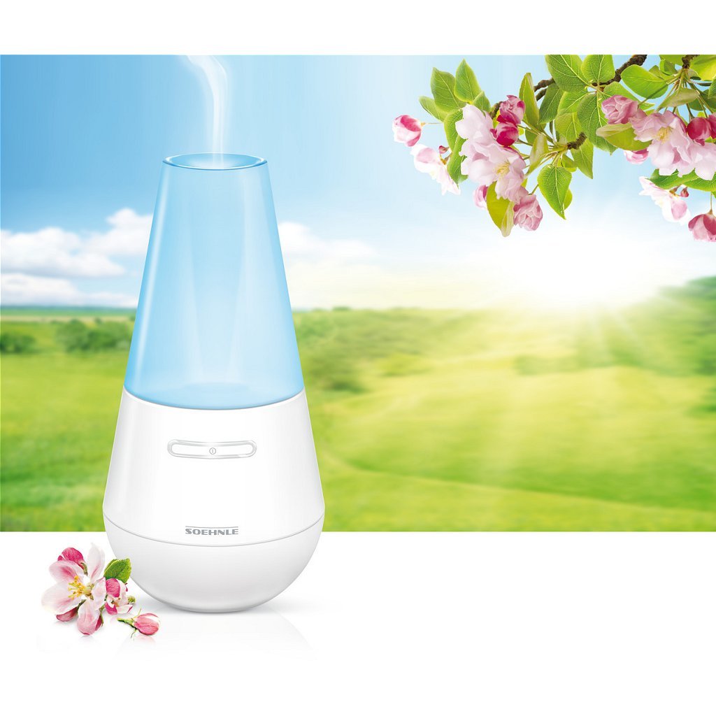 Soehnle 68025 Valencia aroma diffuser med blå LED lampe hvid