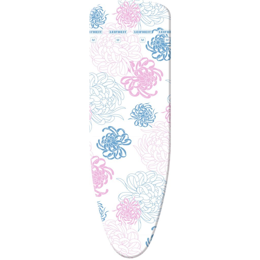 Leifheit strygebrætbetræk bomuld klassisk m - 125 x 40 cm strygeflade - 3 mm tyk molton - pink - hvid - blå