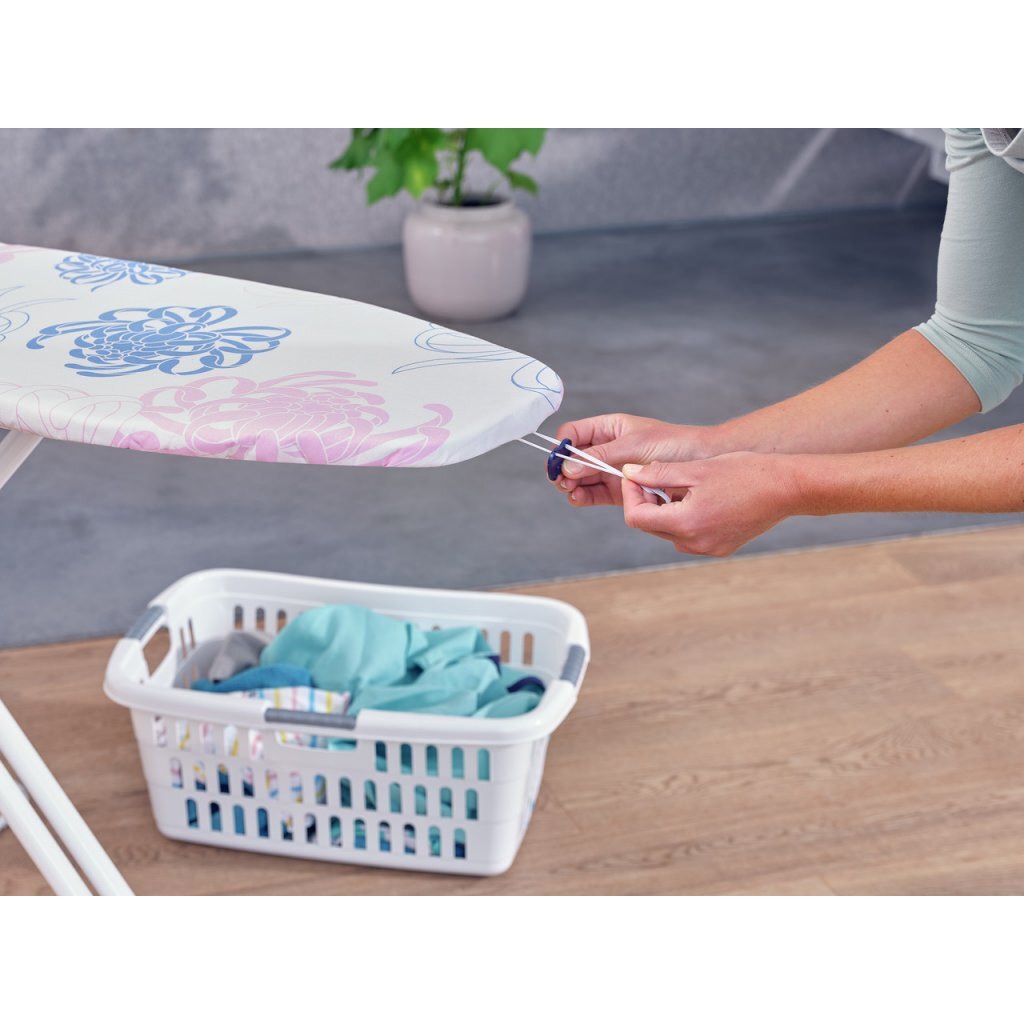 Leifheit strygebrætbetræk bomuld klassisk m - 125 x 40 cm strygeflade - 3 mm tyk molton - pink - hvid - blå