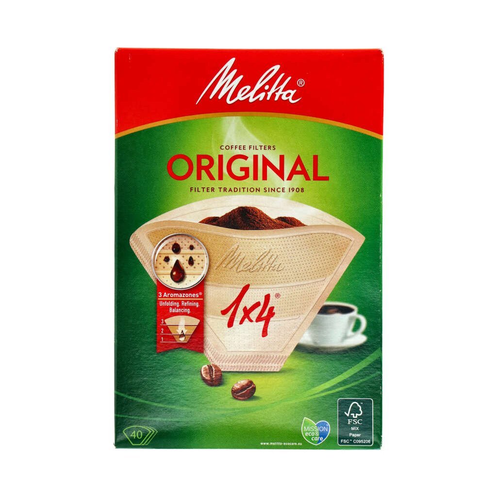 Melitta filtre 1x4 40 stk brune