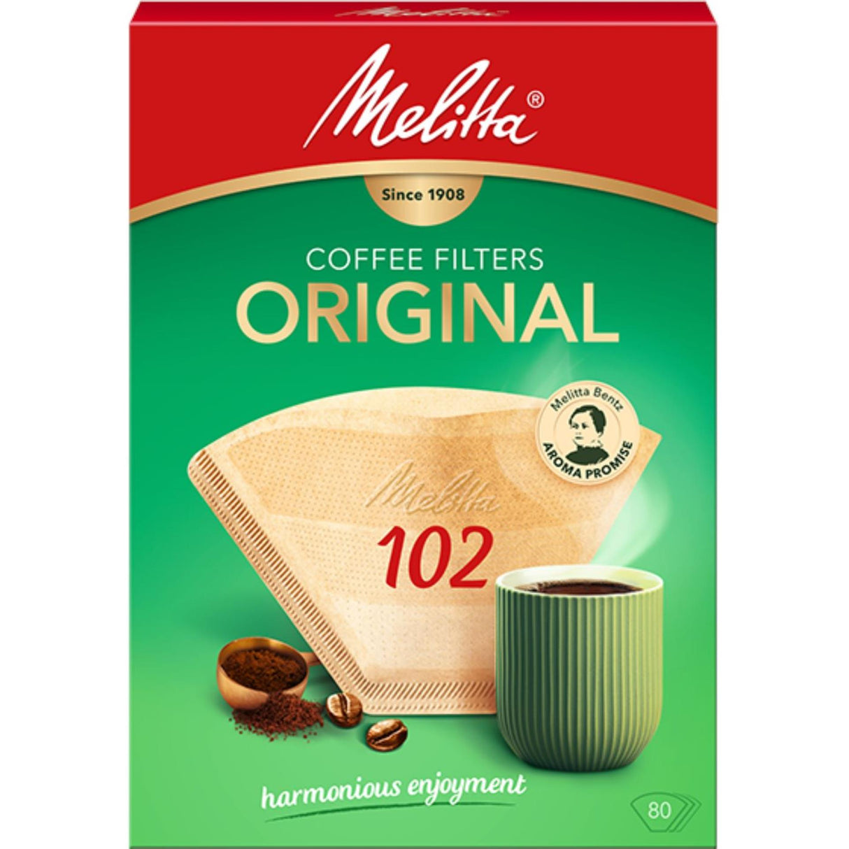 Melitta originale kaffefiltre 102 brune 80 stk