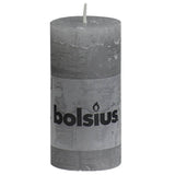 Bolsius Bolsius rustikke stearinlys 8 st 100x50 mm lysegrå