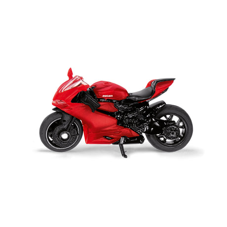 Siku 1601, Ducati Panigale 1299 motorcykel med tape og trafikskilt, sort, metalplast, gummidæk