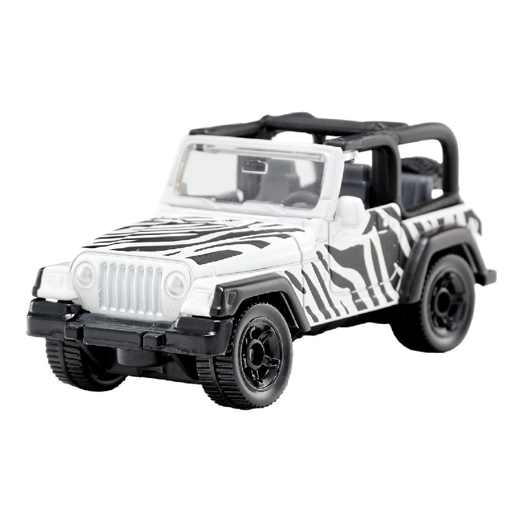 Siku legetøjsbil jeep wrangler safari hvid sort - modelbil.