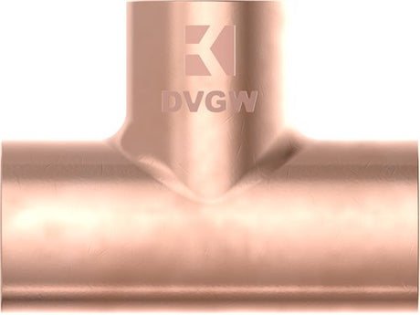 Kirchhoff koperen t-stuk, blank, 18 mm, 3 sockets, (5130) - 989044017