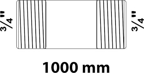 Kirchhoff smeedijzeren pijpnippel, verzinkt, 3 4 x 1000 mm, (23) - 989824155