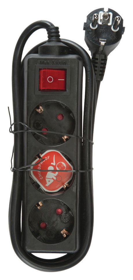 Brennerstuhl bn-1550600413 strømskinne 3-vejs 1,40 m sort - jordet