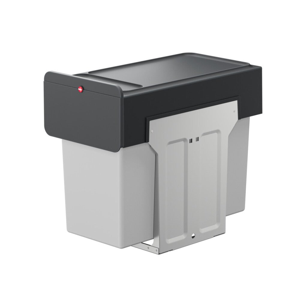 Hailo inbouwemmer eco-line duo l 2x14 l staal zwart