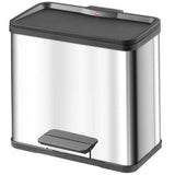 Hailo öko duo plus l affaldsspand - 17l + 9l - rustfrit stål