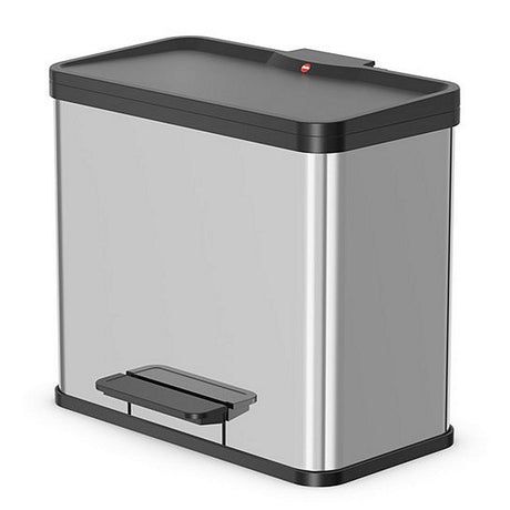 Hailo öko trio plus affaldsbeholder - 3 x 9l - rustfrit stål