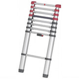 Hailo t80 aluminium teleskopstige 13 trin + stabiliseringsstang 111-380 cm