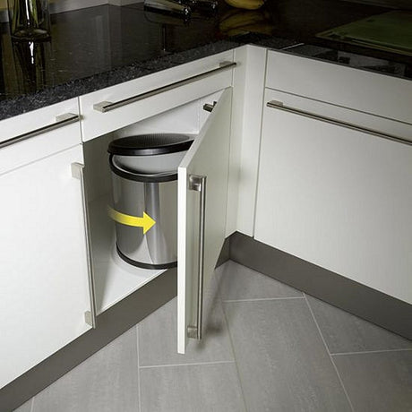Hailo 3555-101 Compact-Box M Recycle Bin 15L Silver Black